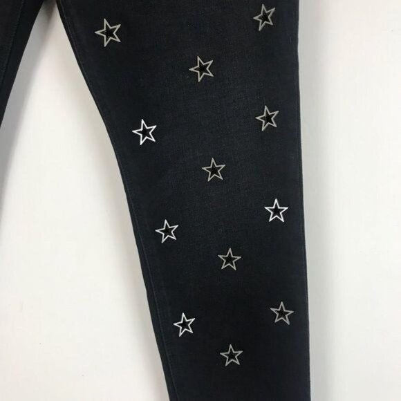 NWT Hudson Crop Relaxed Straight star Studded Jeans Size 27 - Picture 7 of 15